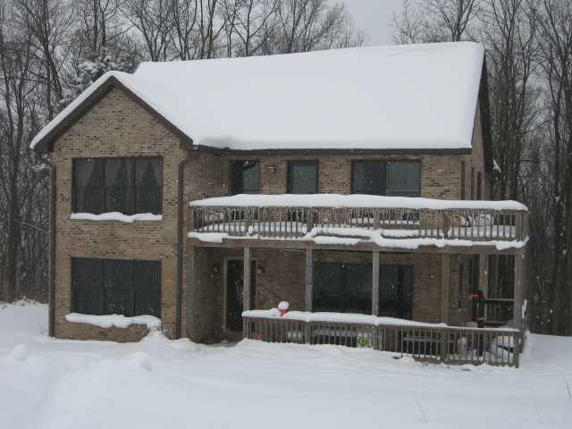 house in the snow